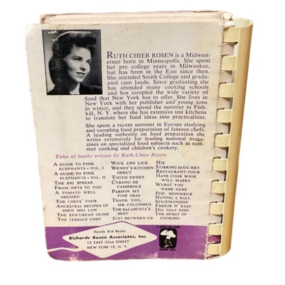 Cooking with Spirit Cookbook Ruth Chier Rosen Vintage Comb Binding - Picture 2 of 3